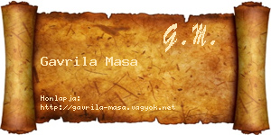 Gavrila Masa névjegykártya